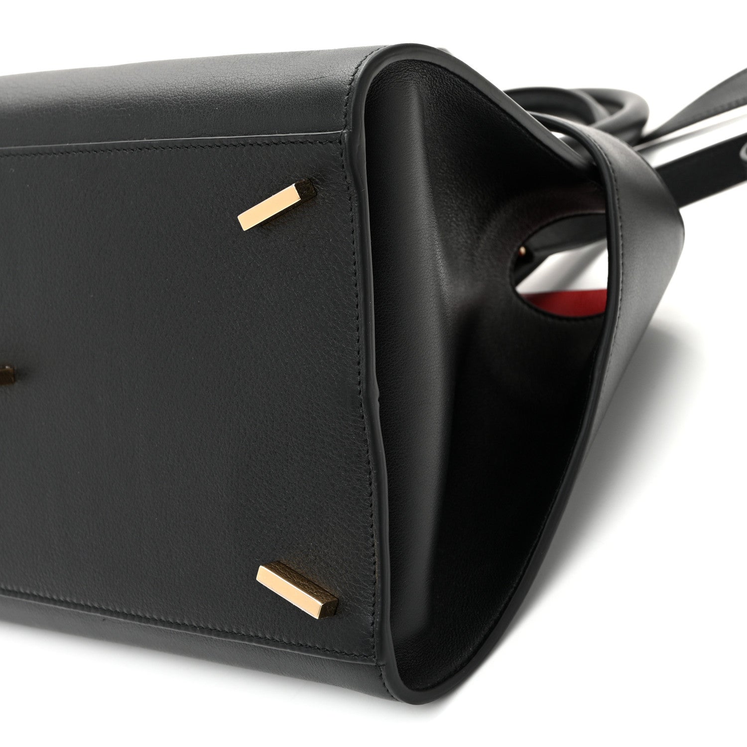 Salvatore Ferragamo Calfskin Small Hug Bag Black 9 of 9