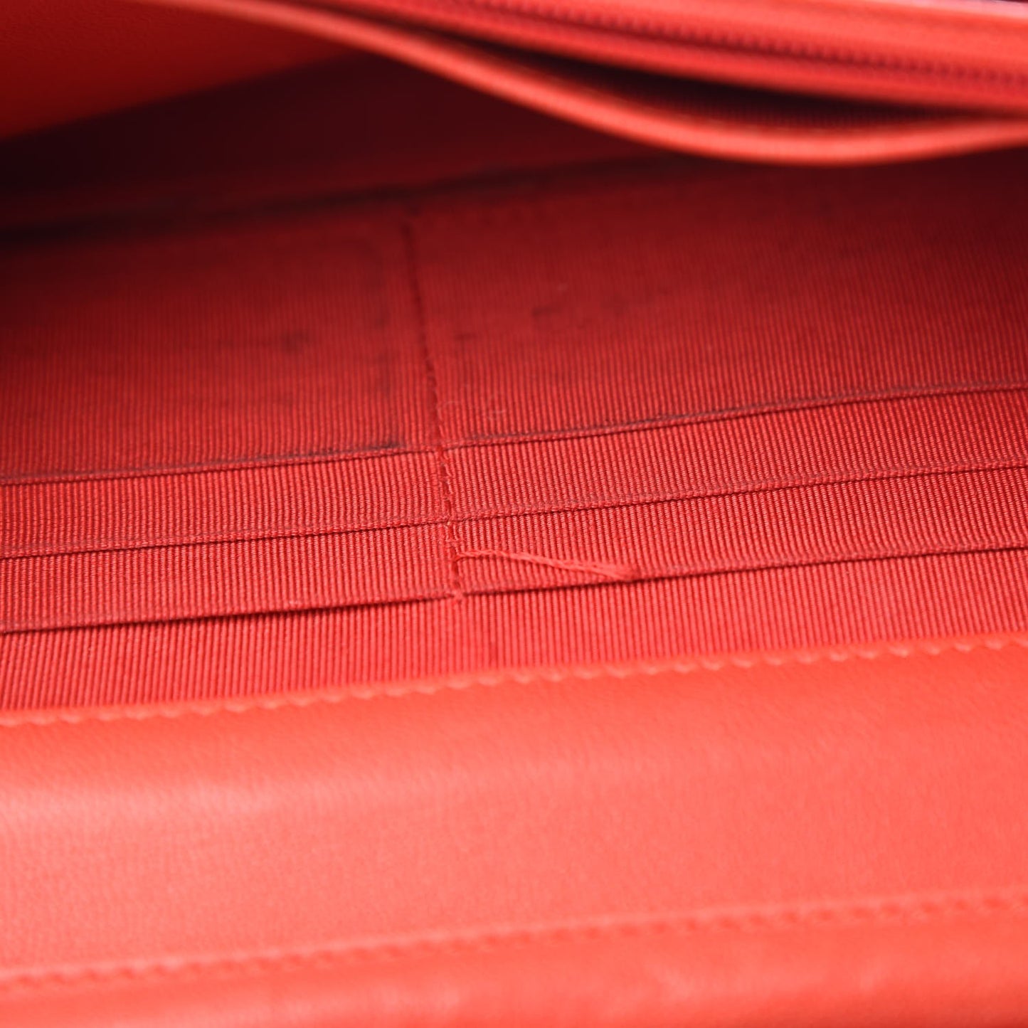 Patent Calfskin Quilted Reissue Wallet On Chain WOC Red