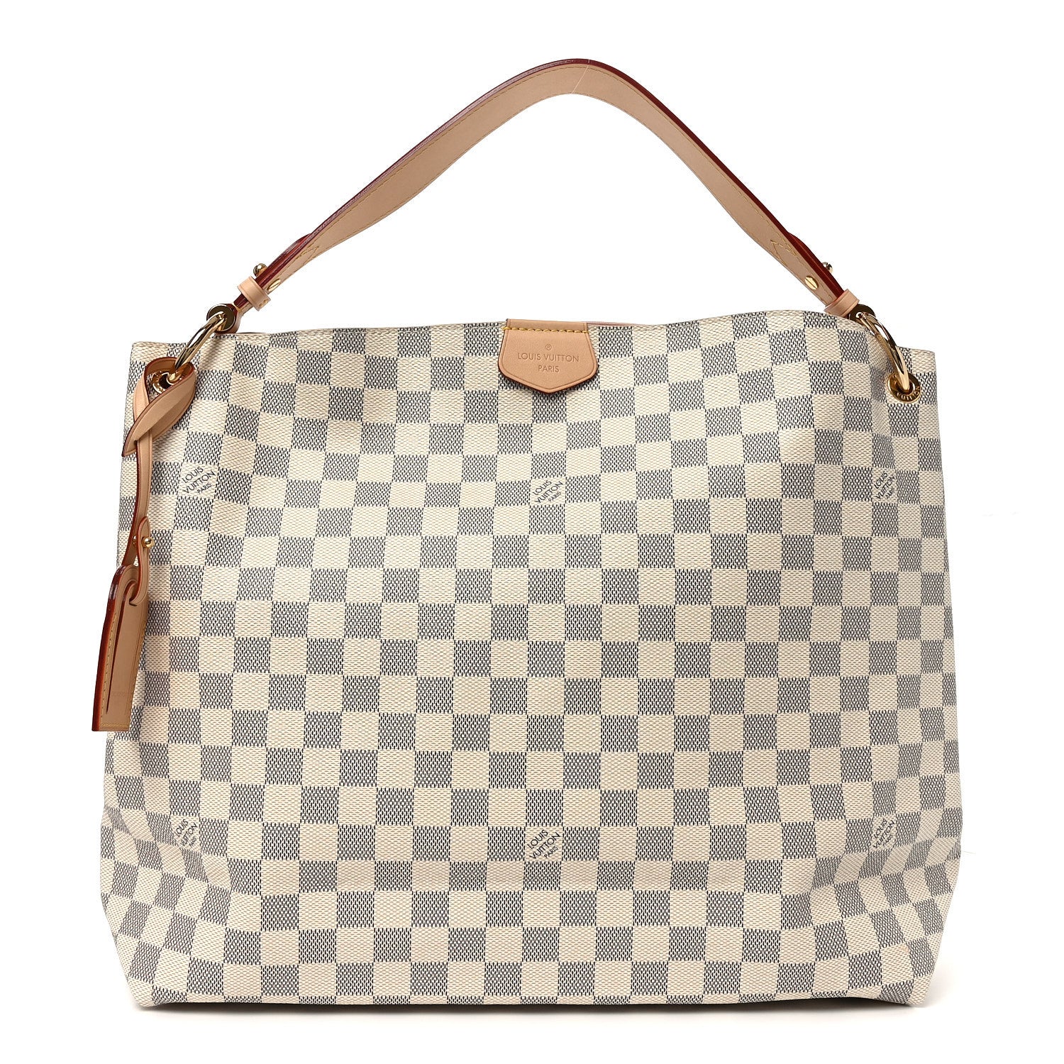 Louis Vuitton Damier Azur Graceful MM Rose Ballerine 1 of 8