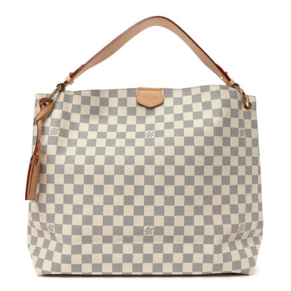 Louis Vuitton Damier Azur Graceful MM Rose Ballerine 1 of 8