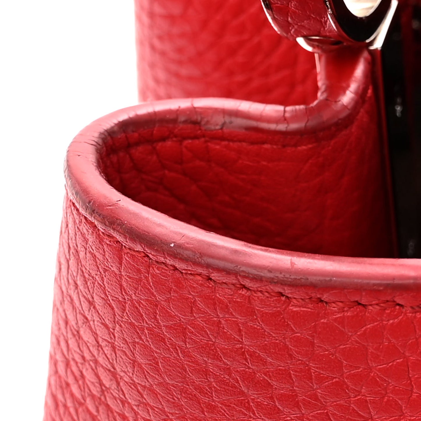 Taurillon Snakeskin Capucines BB Rubis