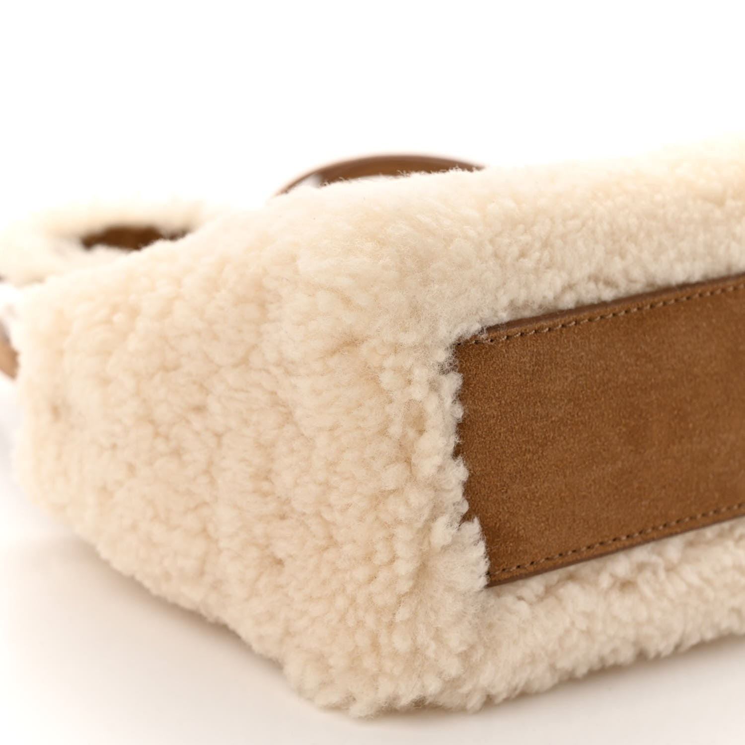 Telfar X UGG Suede shearling Small Shopping Bag Natural 8 of 9