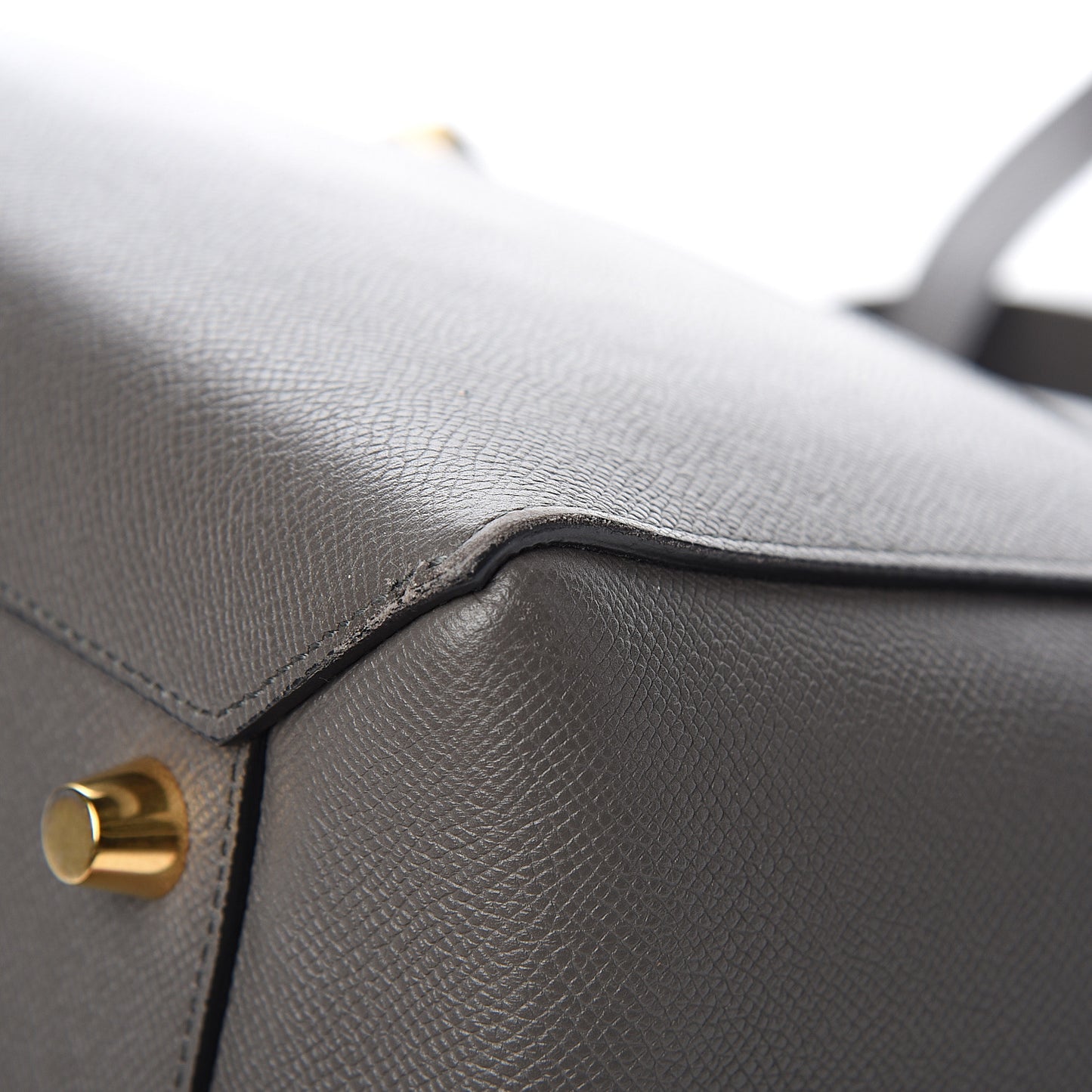 Grained Calfskin Mini Belt Bag Grey