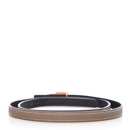 Hermes Epsom Swift 13mm Romance Belt 85 Etoupe Black 3 of 7