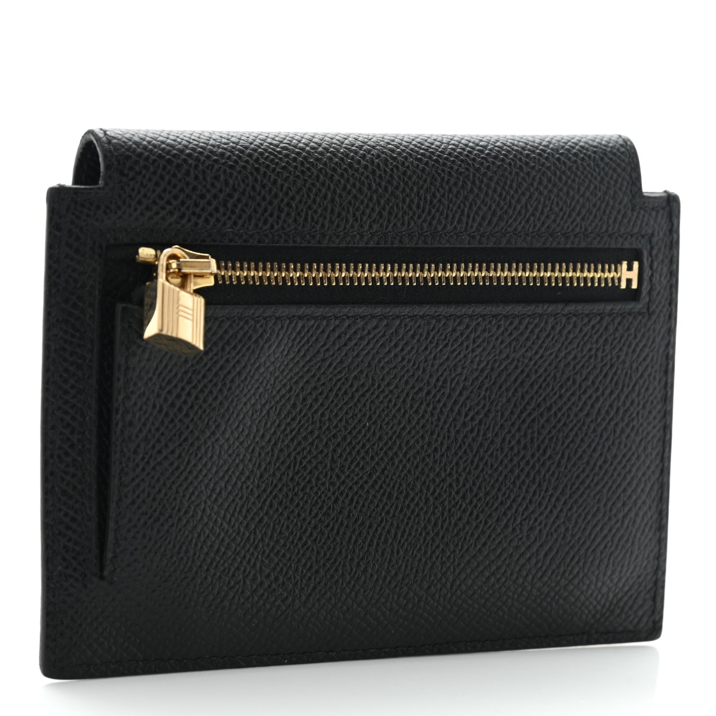 Epsom Kelly Pocket Compact Wallet Black