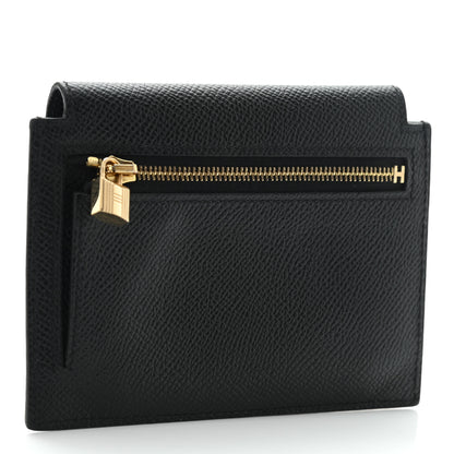 Hermes Epsom Kelly Pocket Compact Wallet Black 3 of 10