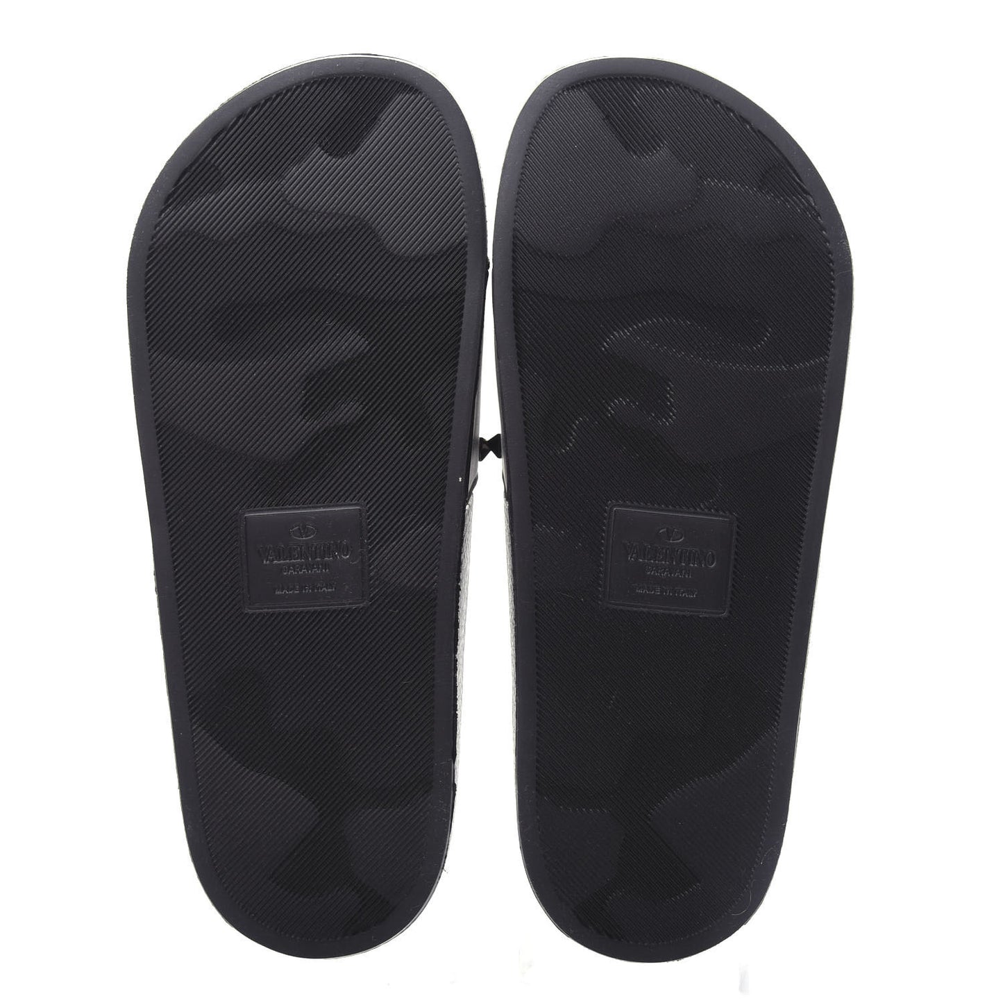 Rubber Rockstud Slide Sandals 38 Black