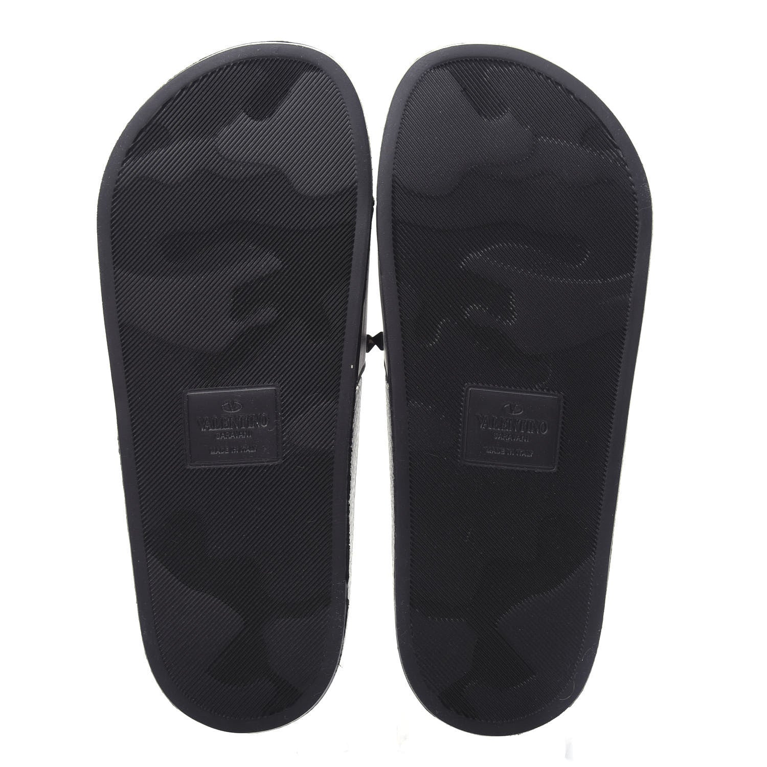 Valentino Garavani Rubber Rockstud Slide Sandals 38 Black 6 of 10