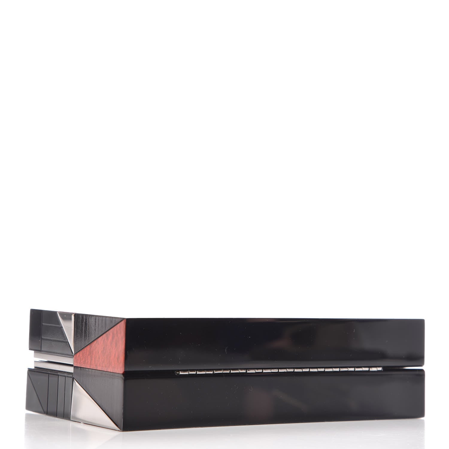 Burberry Rigid Perspex Mosaic Box Clutch Grey Red 4 of 10