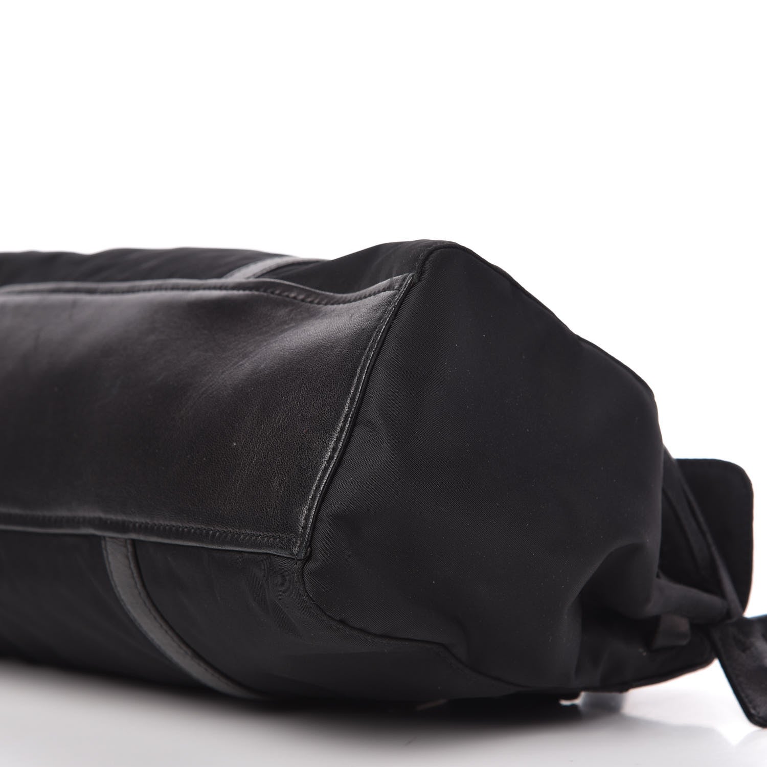 Prada Tessuto Nylon Nappa Foldover Pushlock Satchel Black 7 of 10