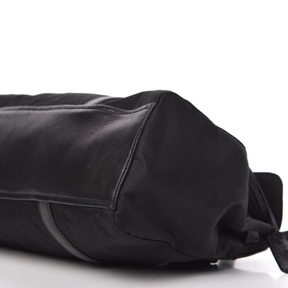 Prada Tessuto Nylon Nappa Foldover Pushlock Satchel Black 7 of 10