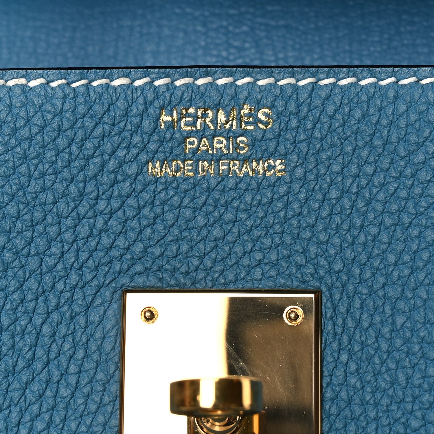 Hermes Togo BIRKIN 35 Blue Jean 6 of 13