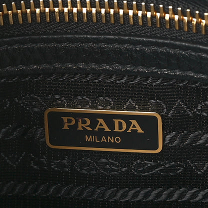 Prada Vitello Phenix Double Zip Crossbody Bag Black 7 of 9