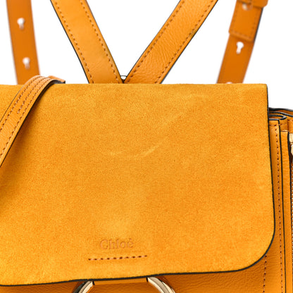 Chloe Suede Calfskin Small Faye Backpack Dusty Yellow 11 of 12