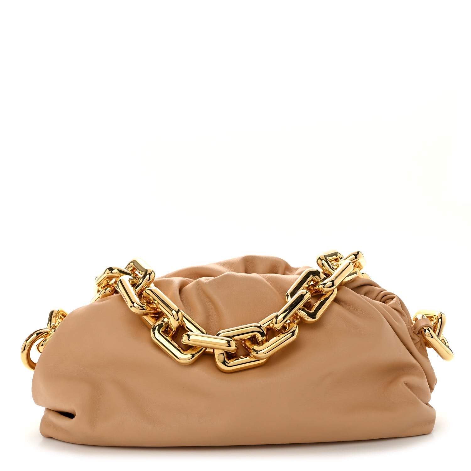 Bottega Veneta Calfskin Chain Pouch Almond 1 of 10