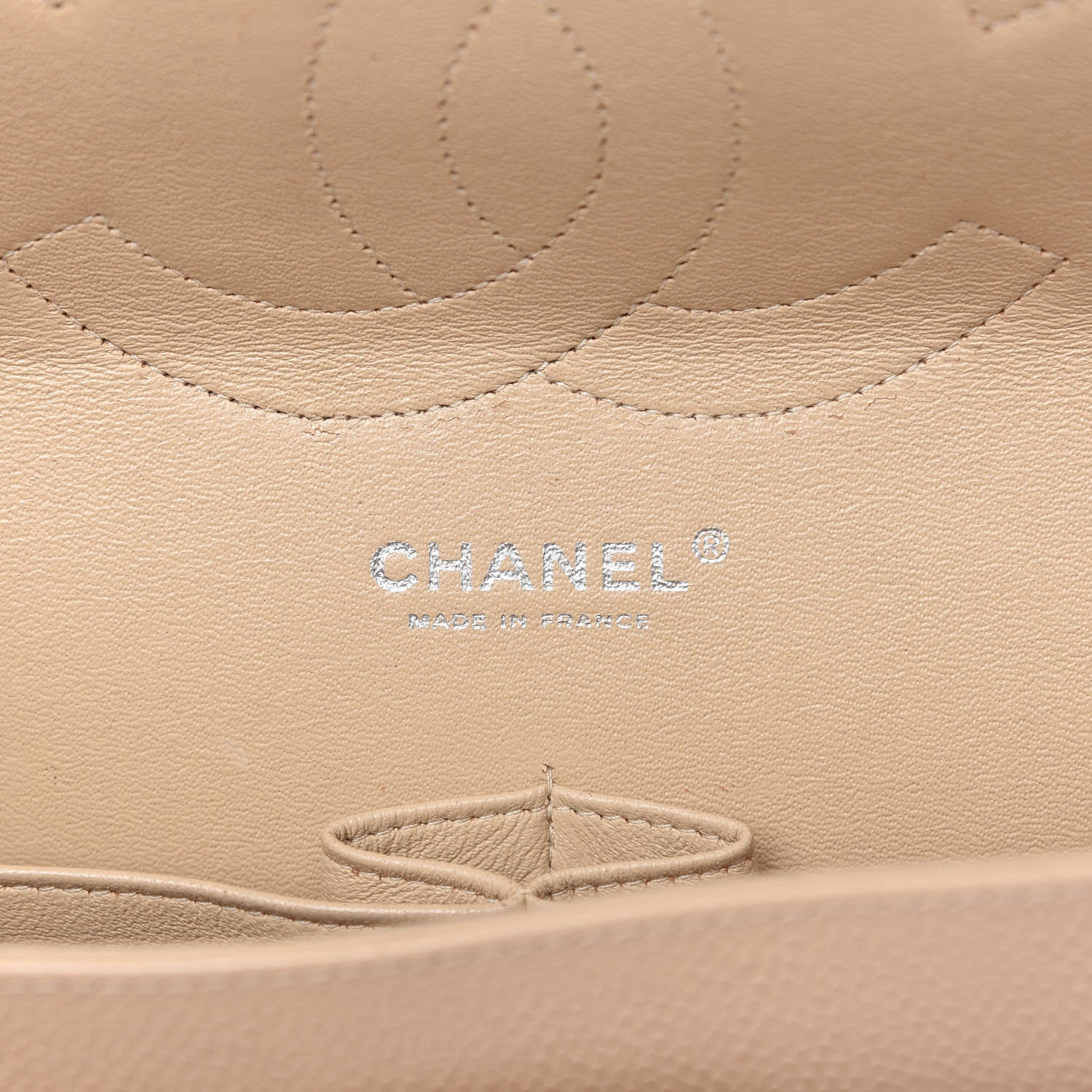 Chanel Caviar Quilted Jumbo Double Flap Beige Clair 9 of 14