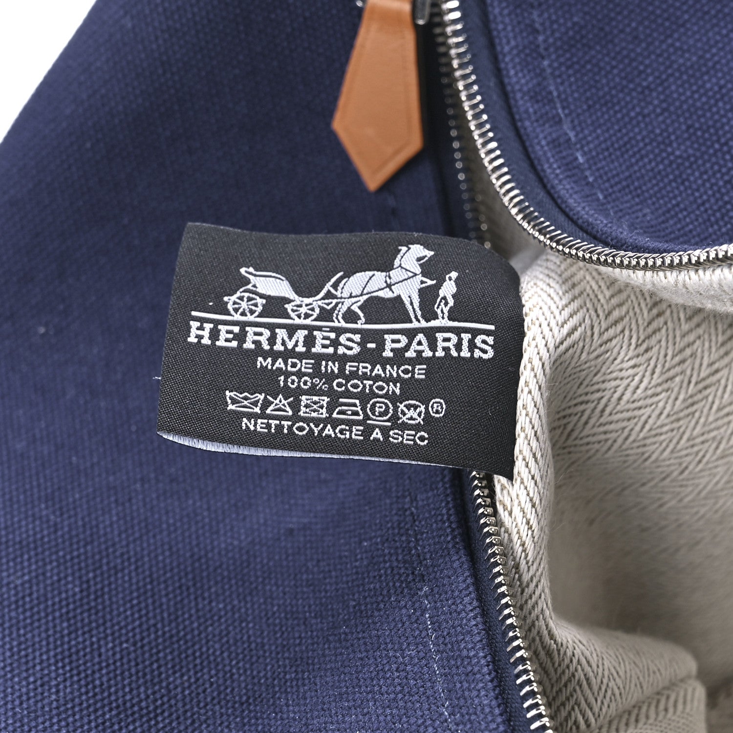 Hermes Canvas Small Bride-A-Brac Pouch Marine 6 of 12