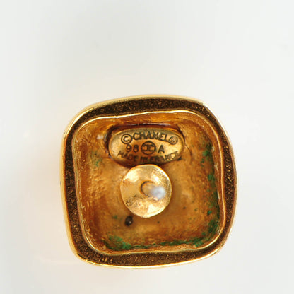 Chanel CC Button Earrings Gold 4 of 5