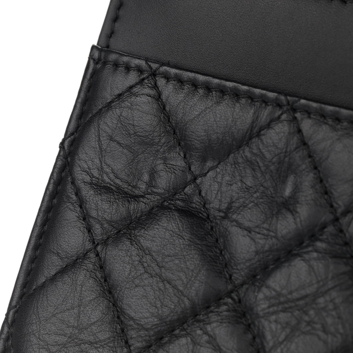 Chanel Aged Calfskin Quilted Lucky Charms 2.55 Reissue Wallet On Chain WOC Black 8 of 11