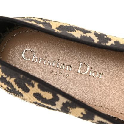 Christian Dior Cotton Embroidered Leopard Print Granville Espadrille 39 Natural 11 of 13