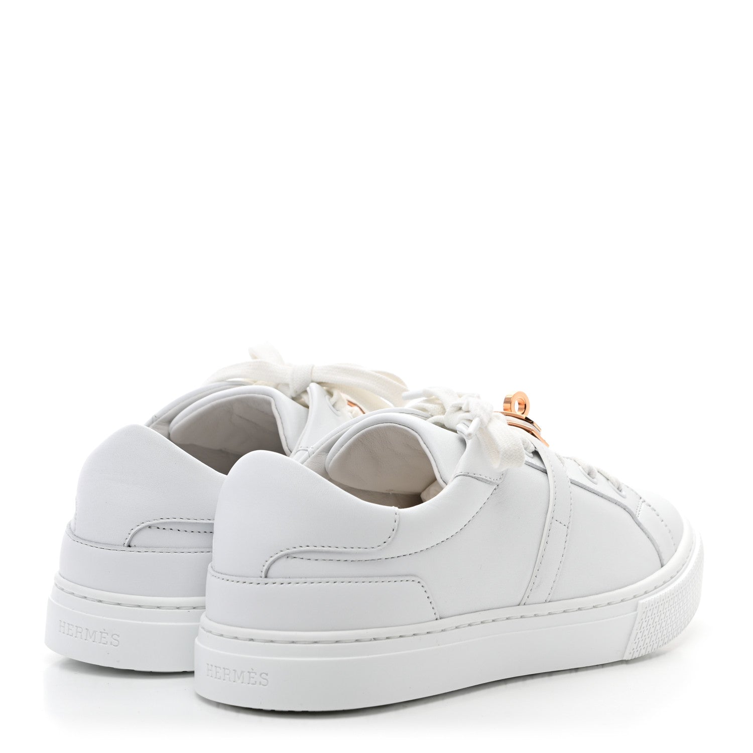 Hermes Calfskin Day Sneakers 37.5 White 4 of 8