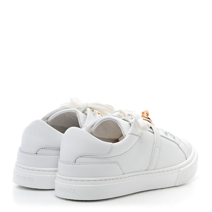 Hermes Calfskin Day Sneakers 37.5 White 4 of 8