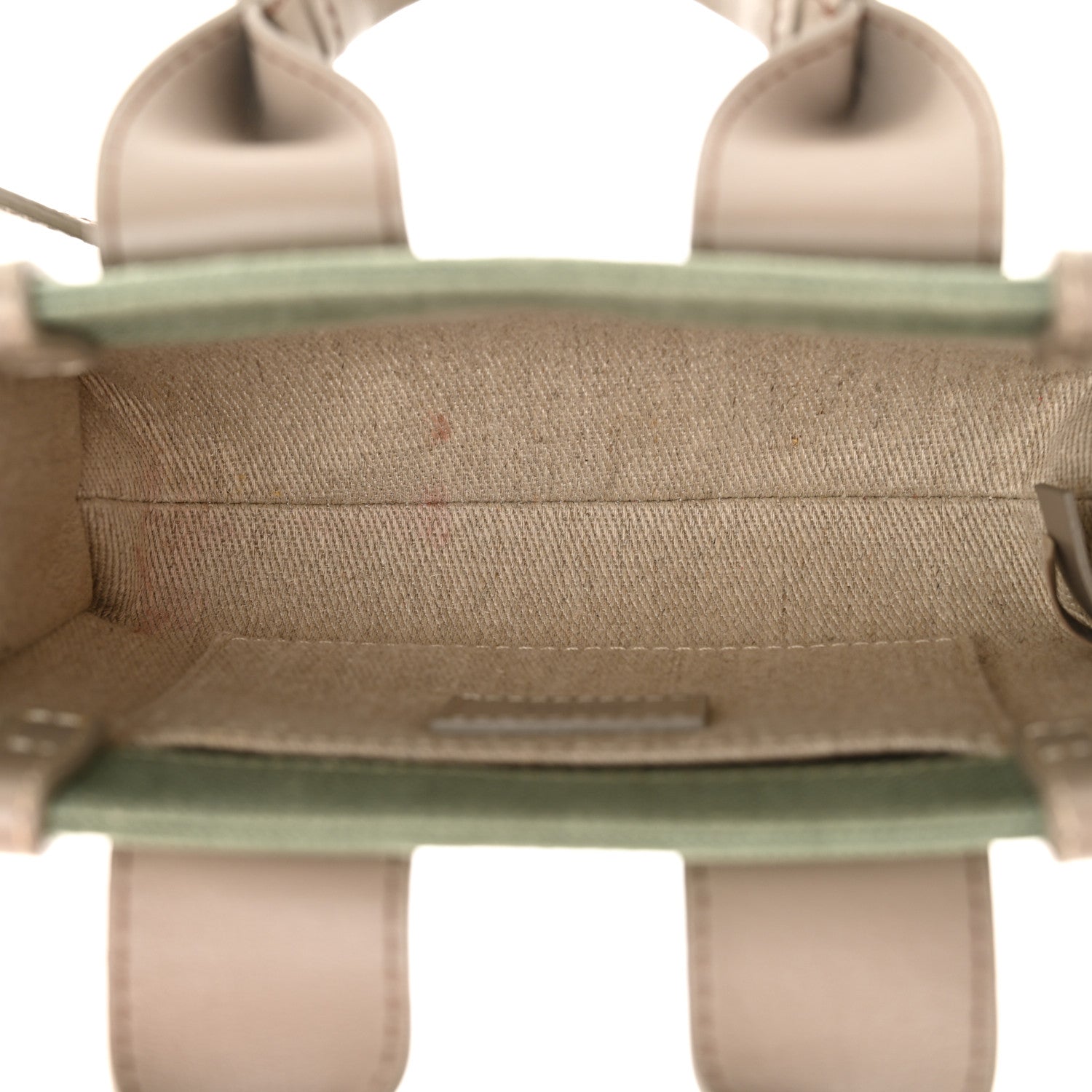 Chloe Cotton Calfskin Mini Woody Ribbon Tote Faded Green 5 of 14