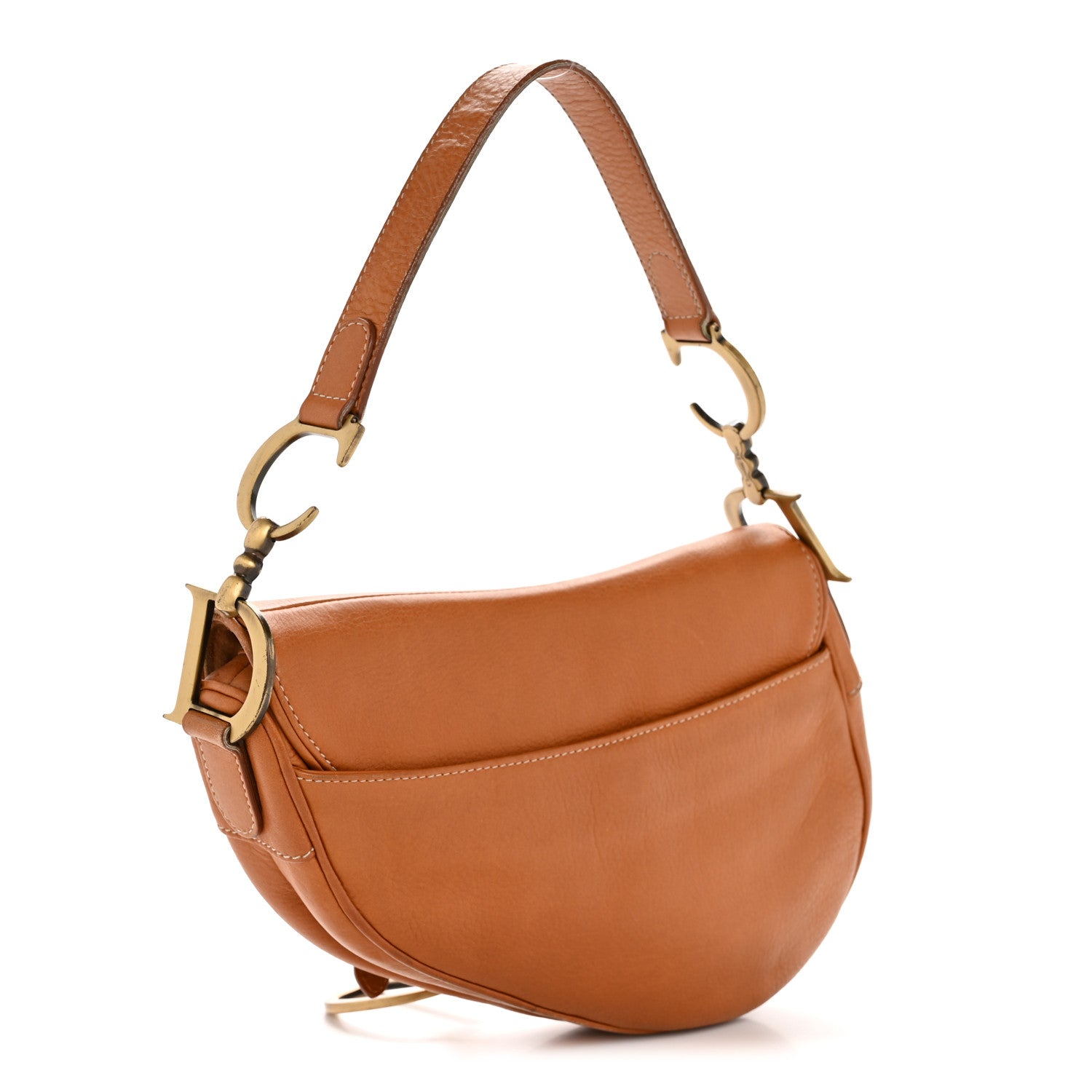 Christian Dior Calfskin Saddle Bag Tan 3 of 13