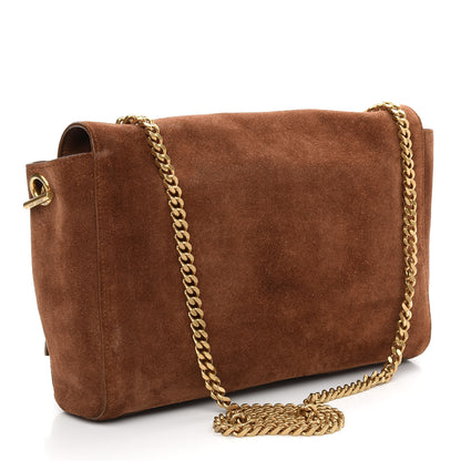 Saint Laurent Suede Braided Monogram Large Kate Satchel Brown 4 of 17