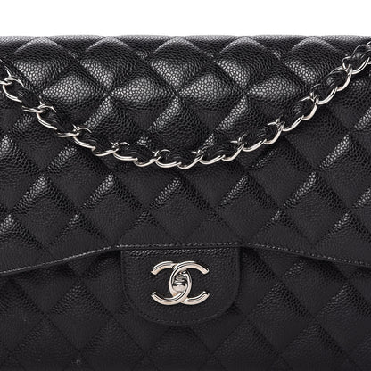 Chanel Caviar Quilted Jumbo Double Flap Black 10 of 11