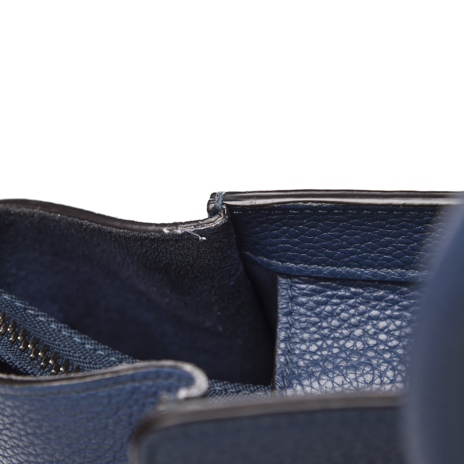 Celine Baby Drummed Calfskin Micro Luggage Petrol 13 of 15