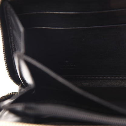 Gucci Guccissima Large Twins Zip Around Wallet Black 6 of 7