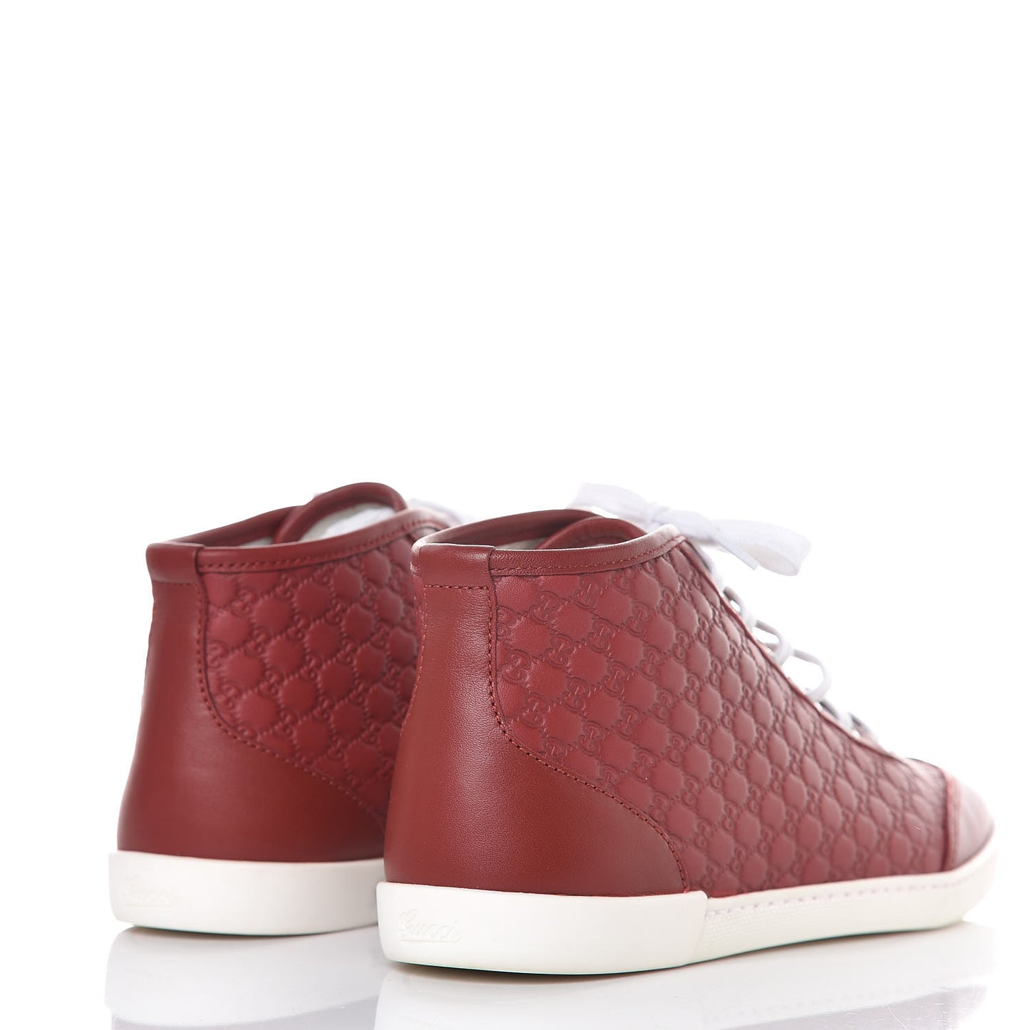 Microguccissima Womens High Top Sneakers 36.5 Rosso