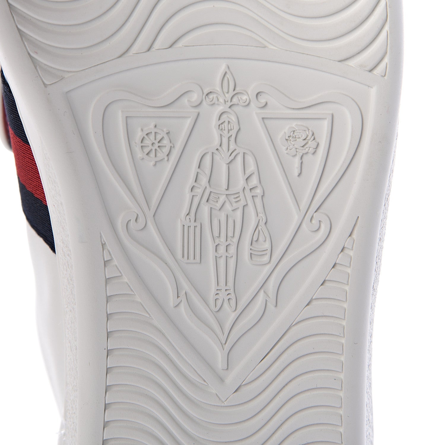 Gucci Calfskin Ayers Web Blind for Love Embroidered Womens Ace Sneakers 41 White 7 of 10