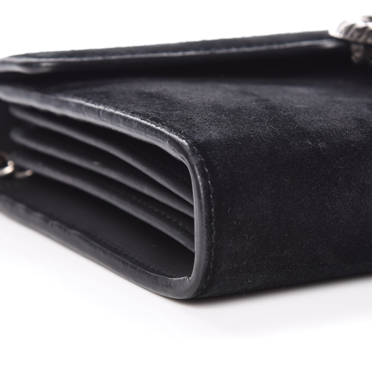 Gucci Suede Mini Dionysus Chain Wallet Black 16 of 17
