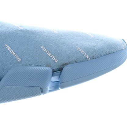Balenciaga Technical 3D Recycled Knit Allover Logo Mens Speed 2.0 Sneakers 44 Soft Blue White 11 of 15