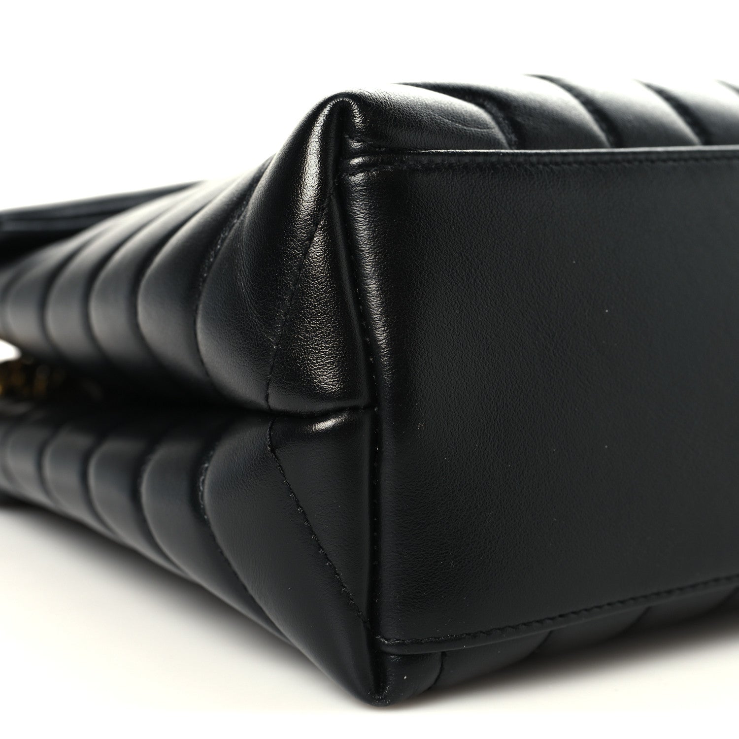 Saint Laurent Calfskin Y Quilted Monogram Medium Loulou Chain Satchel Black 9 of 11