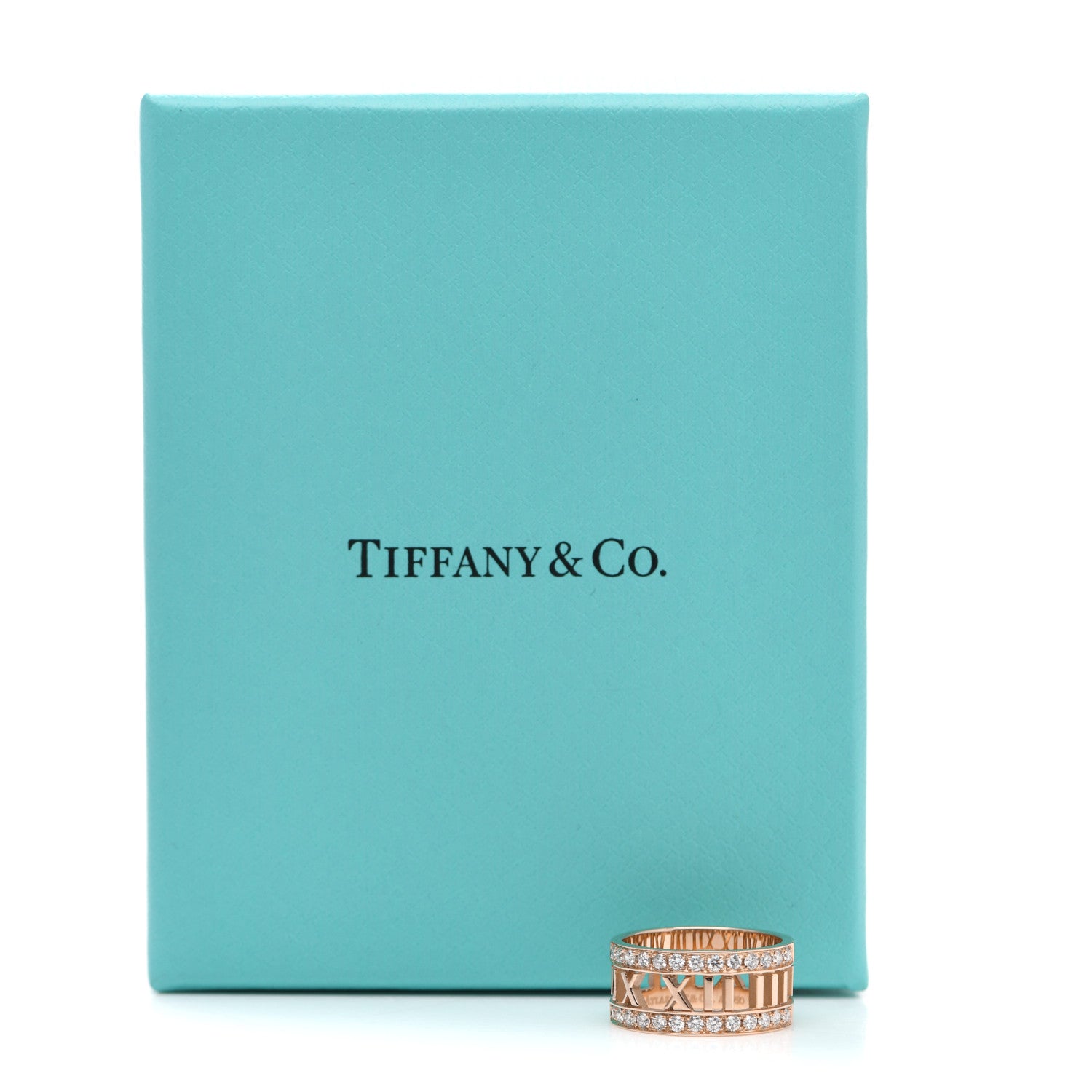 Tiffany 18K Rose Gold Diamond Wide Atlas Open Ring 51 5.75 6 of 6