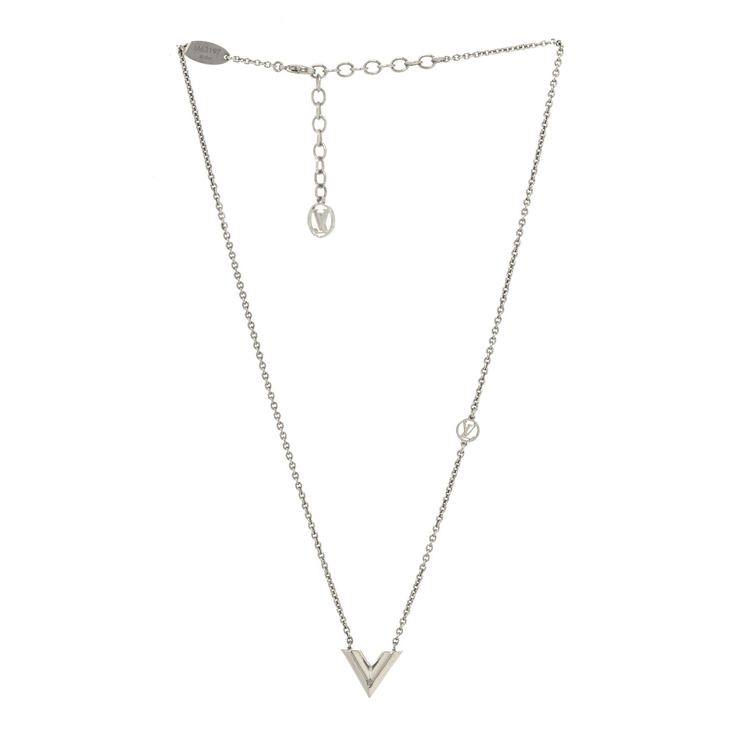 Metal Essential V Supple Necklace Silver