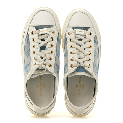 Louis Vuitton Technical Fabric Calfskin Monogram Stellar Sneakers 35  Blue 2 of 12