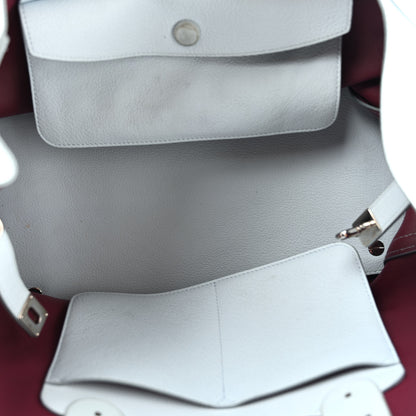 Christian Dior Supple Grained Calfskin Large Open Bar Tote Light Blue 4 of 12