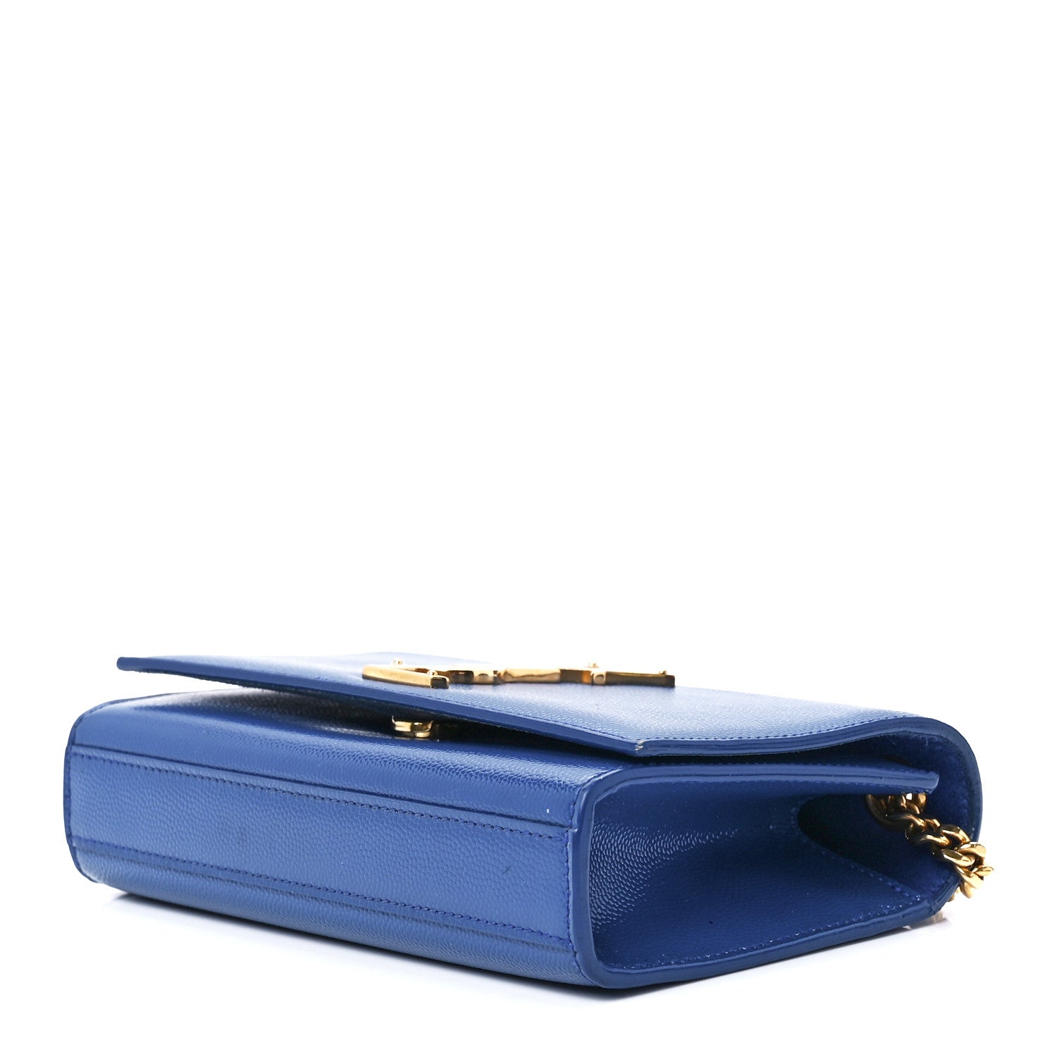 Saint Laurent Grain De Poudre Small Classic Monogram Kate Satchel Royal Blue 9 of 13