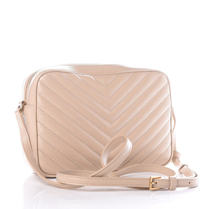 Saint Laurent Calfskin Matelasse Monogram Lou Camera Bag Nude Powder 2 of 11