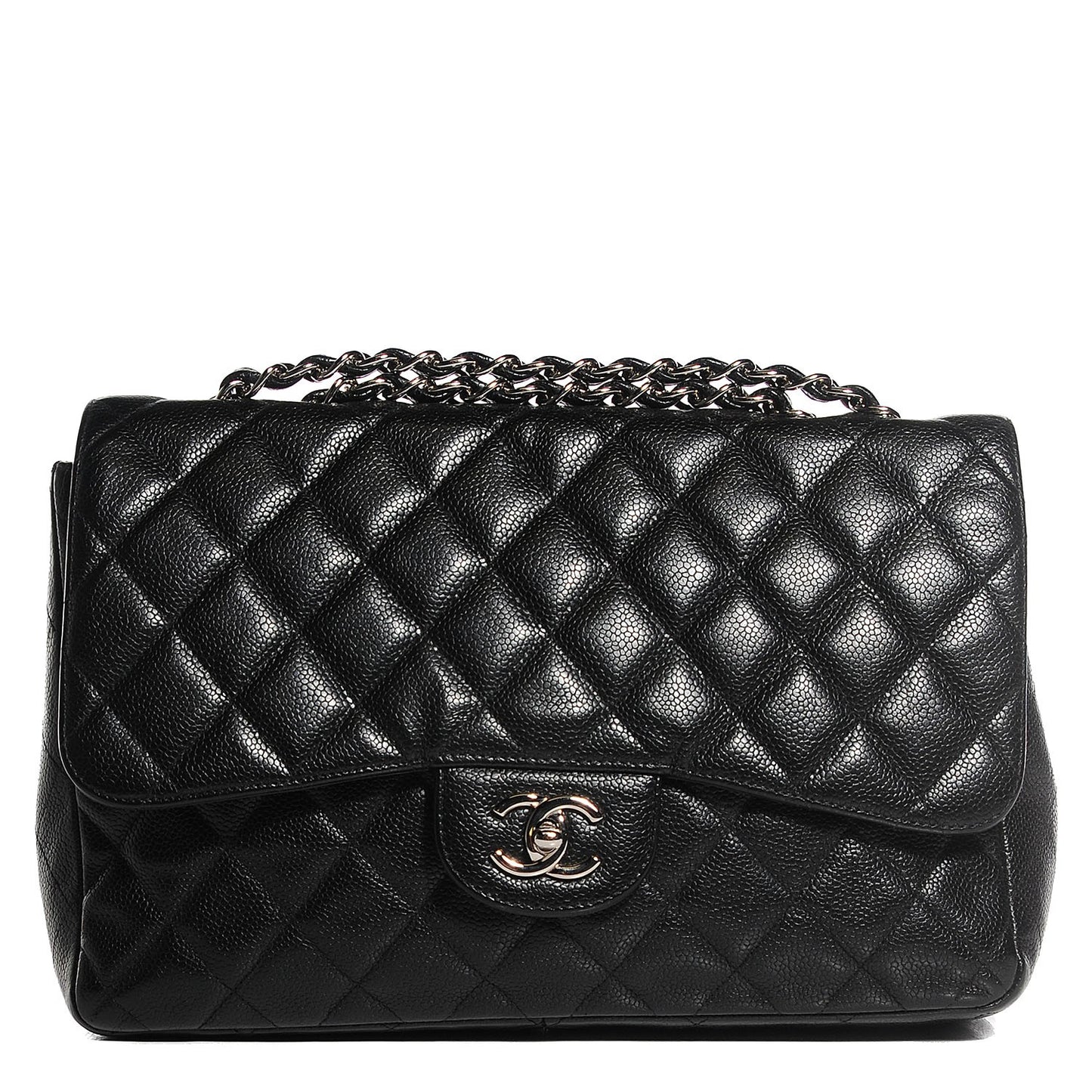 Caviar Quilted Jumbo Single Flap Black