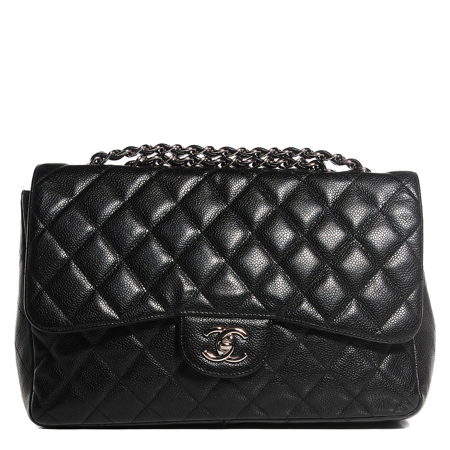Chanel Caviar Quilted Jumbo Single Flap Black 1 of 8