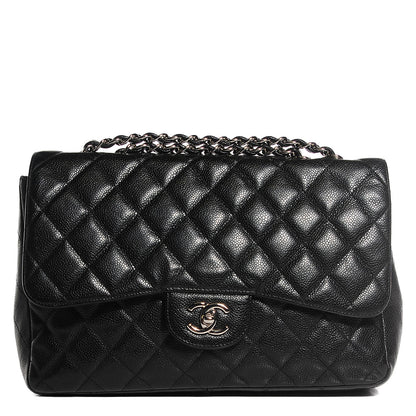 Chanel Caviar Quilted Jumbo Single Flap Black 1 of 8