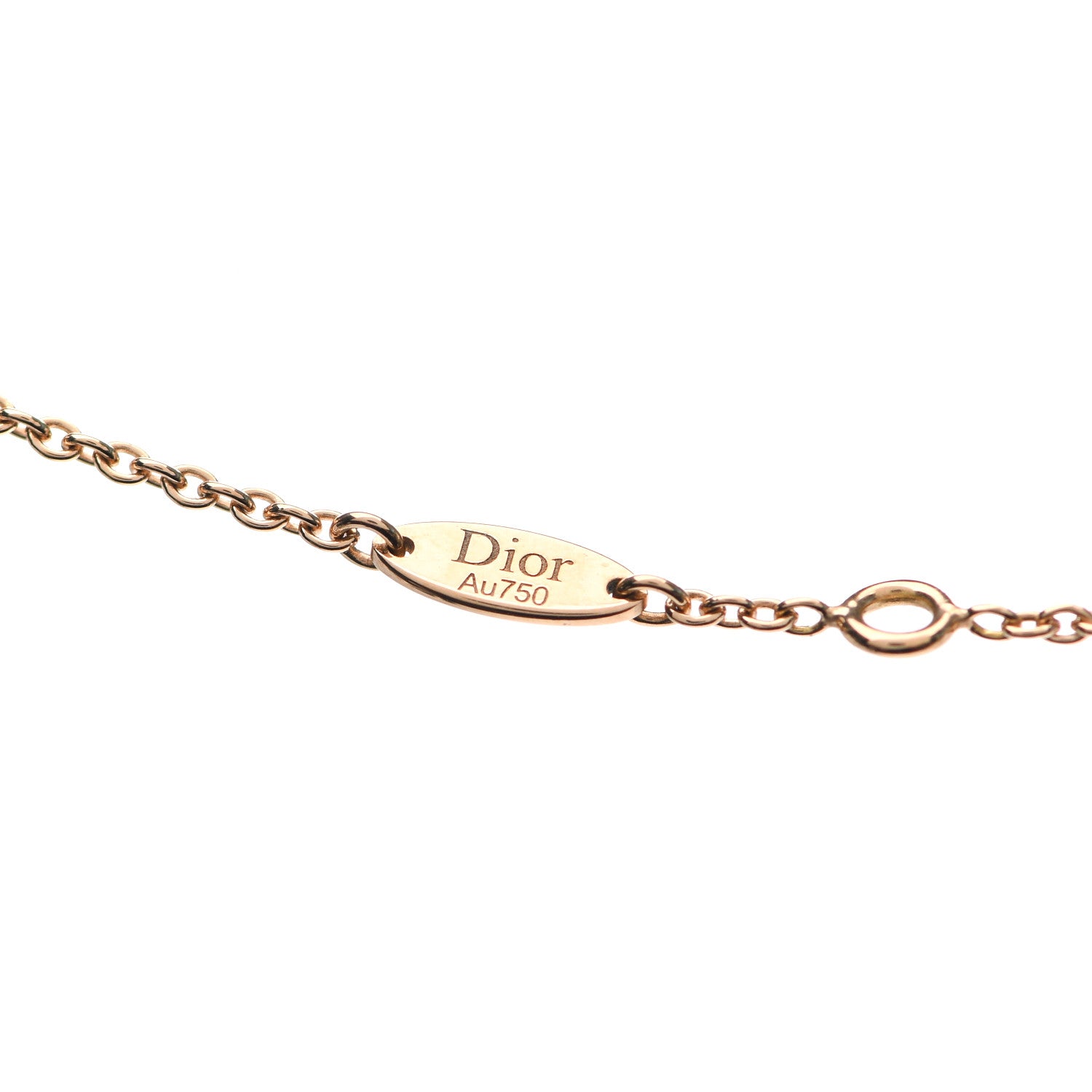 Christian Dior 18K Rose Gold Diamond Pink Opal Rose Des Vents Necklace 5 of 6