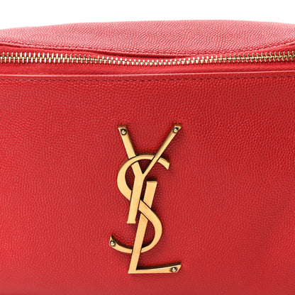 Saint Laurent Grain De Poudre Monogram Belt Bag Rouge Eros 8 of 10