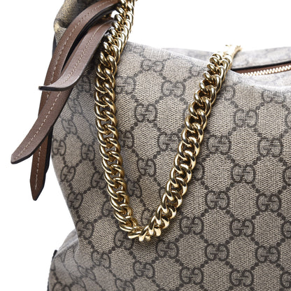 Gucci GG Supreme Monogram Large Linea A Hobo Light Brown 10 of 10