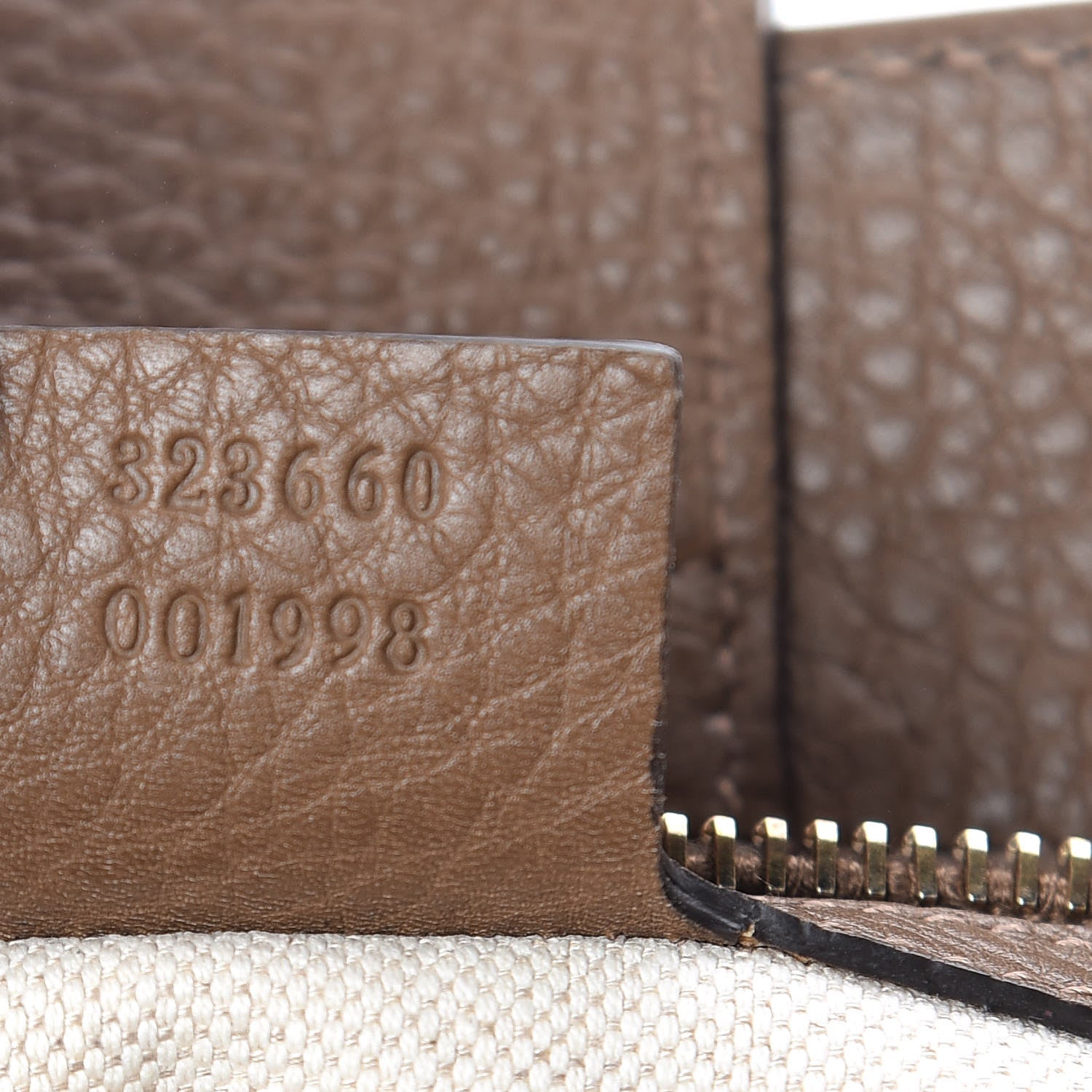 Gucci Pebbled Calfskin Medium Bamboo Shopper Tote Acero 8 of 12